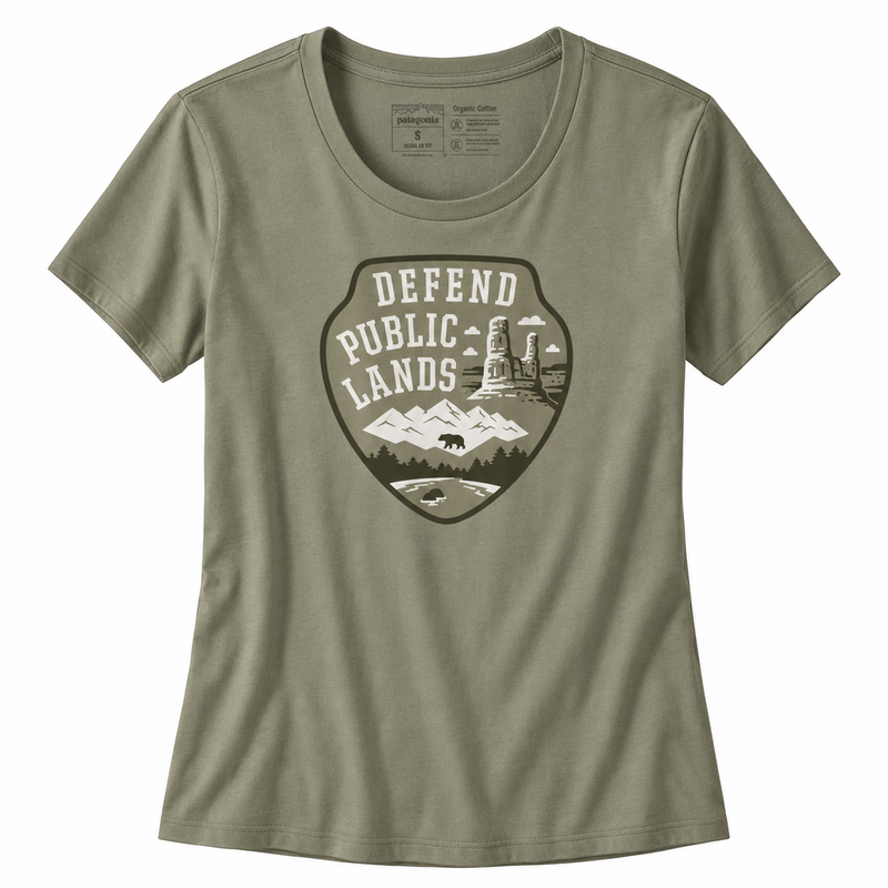 Load image into Gallery viewer, Patagonia Women's Defend Public Lands Organic Crew T-Shirt