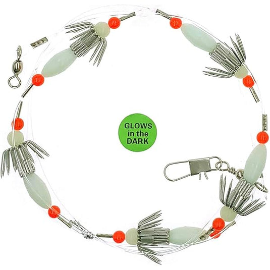 Ahi USA Squid Catcher Luminous Glow, 5 Hook