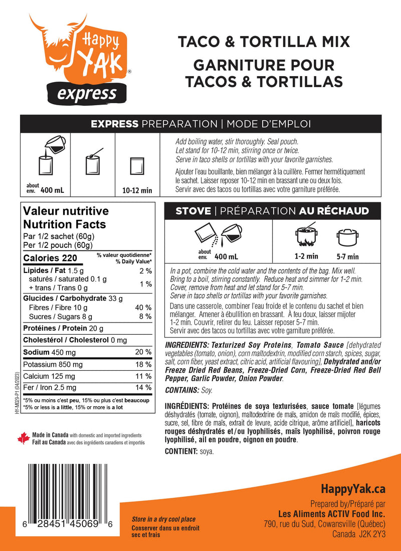 Load image into Gallery viewer, #flavor_vegetarian taco & tortilla mix