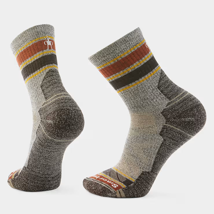 Load image into Gallery viewer, Smartwool Hike Light Cushion Striped Mid Crew Socks