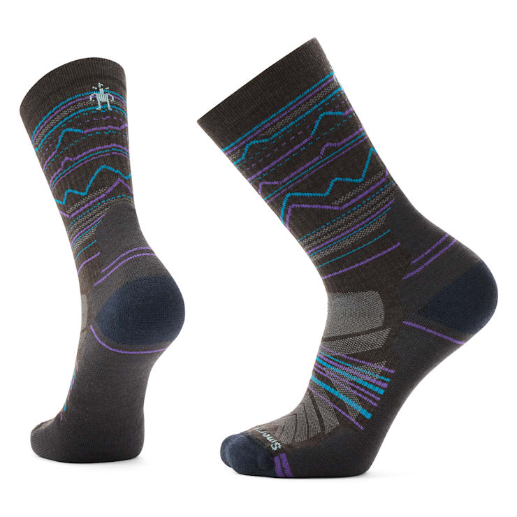 Load image into Gallery viewer, Smartwool Hike Light Cushion Mountain Range Pattern Crew Socks