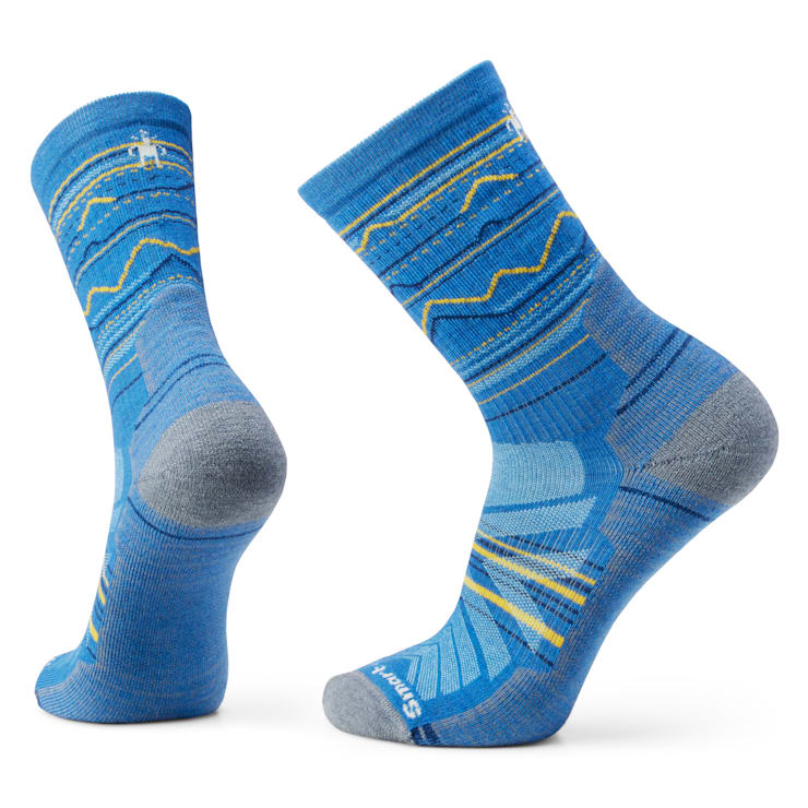 Load image into Gallery viewer, Smartwool Hike Light Cushion Mountain Range Pattern Crew Socks