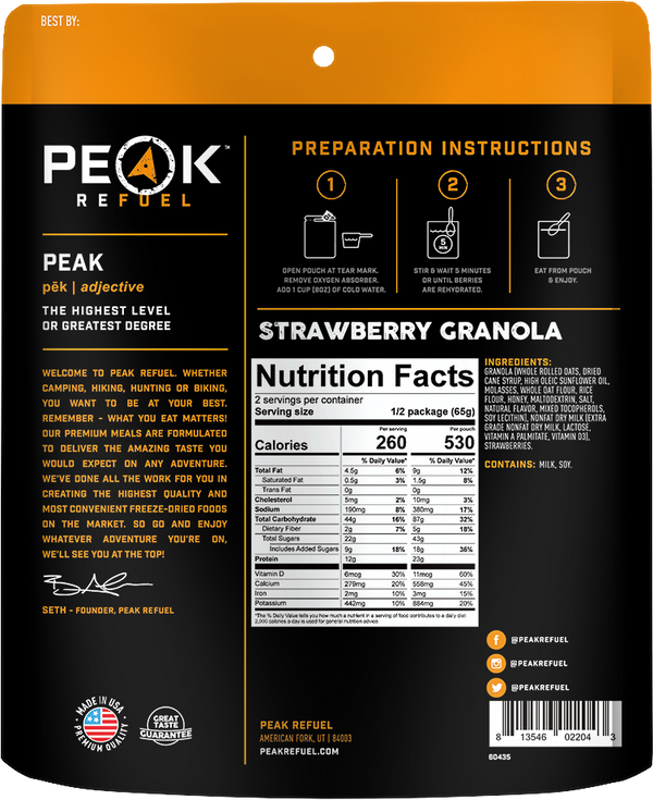 Load image into Gallery viewer, #flavor_strawberries & granola with milk