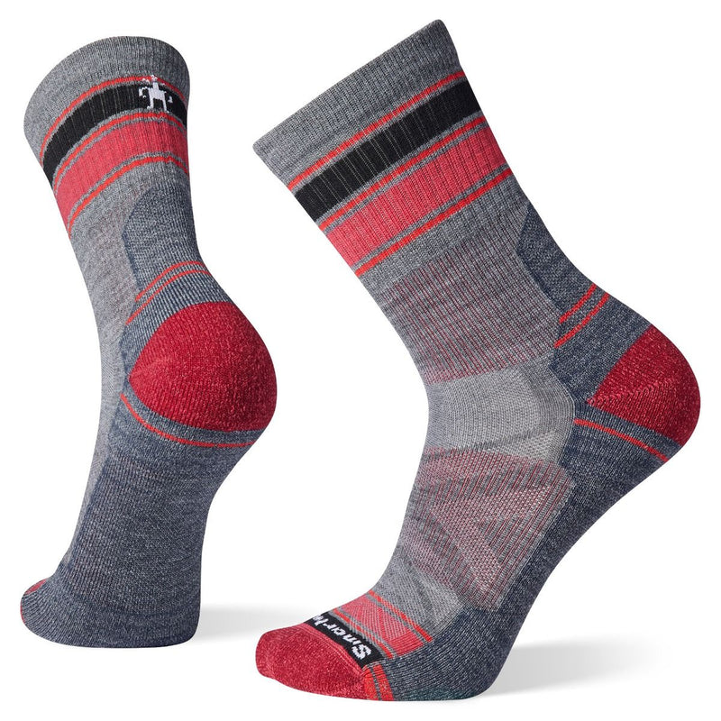 Load image into Gallery viewer, Smartwool Hike Light Cushion Striped Mid Crew Socks
