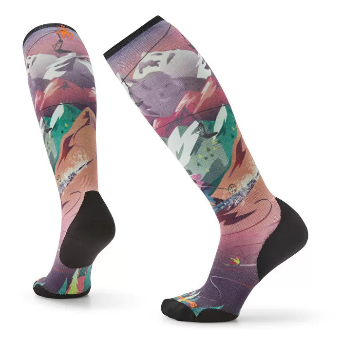 Load image into Gallery viewer, Smartwool Women's Ski Targeted Cushion Lift Bunny Print OTC Socks