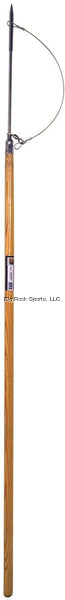 Halibut Harpoon - 6-Foot Wood Pole With Stainless Steel Tip, Heavy Duty For Fishing
