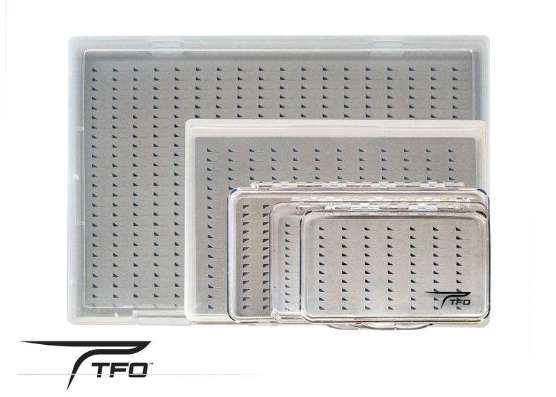 Load image into Gallery viewer, TFO Clear Fly Box With Triangle Slit Foam, Holds 204 Flies
