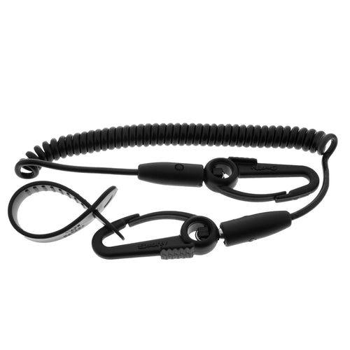Scotty  #0130 Safety Leash W/Flexcoil, Black