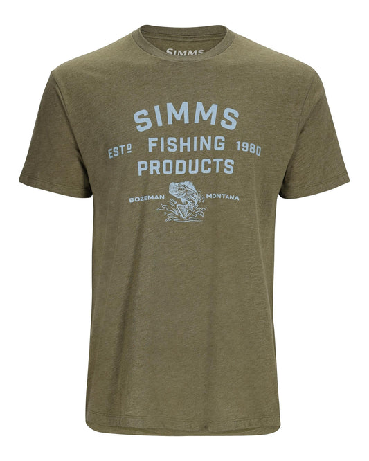 Simms Men's Stacked Logo Bass T-Shirt