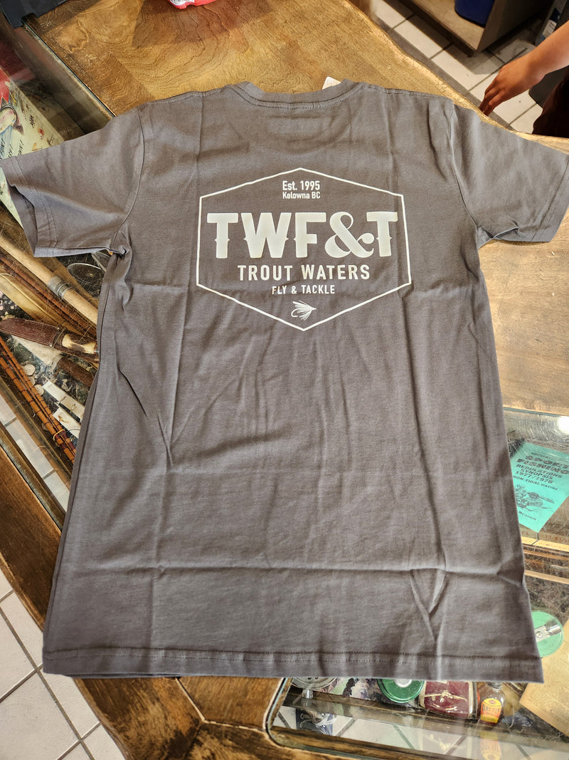 Load image into Gallery viewer, Trout Waters Fly &amp; Tackle T-Shirt
