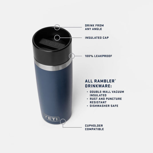 YETI Rambler 16 Oz. Travel Water Bottle w/ Commuter Cap