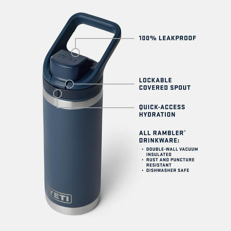 Load image into Gallery viewer, YETI Rambler 18 Oz. (532 ml) Bottle w/ Flip Chug Cap
