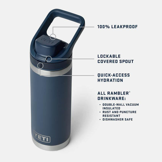 YETI Rambler 18 Oz. (532 ml) Bottle w/ Flip Chug Cap