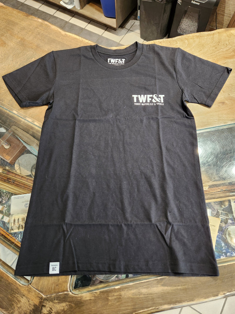Load image into Gallery viewer, Trout Waters Fly &amp; Tackle T-Shirt
