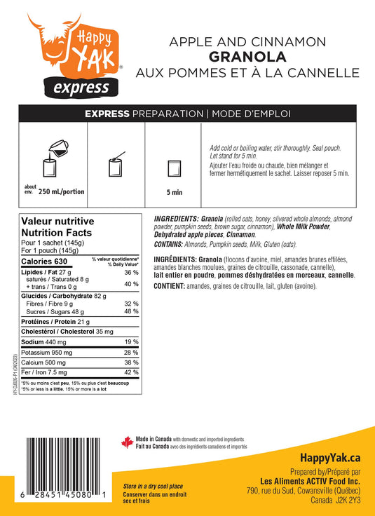 Happy Yak Freeze-Dried Meal Pouches