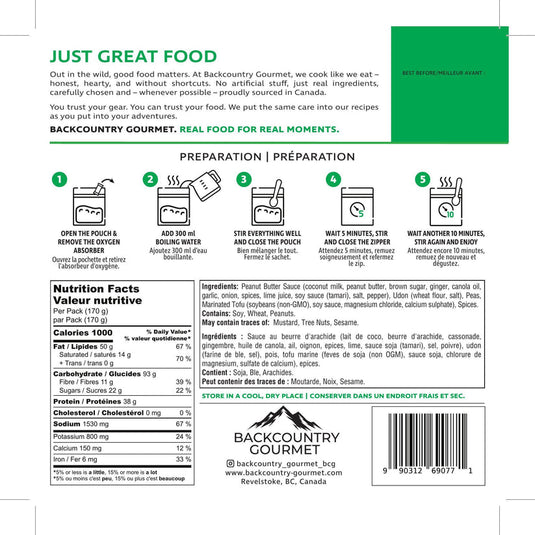 Backcountry Gourmet Meals