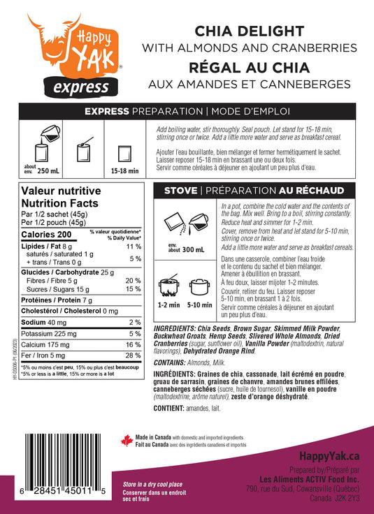 Happy Yak Freeze-Dried Meal Pouches