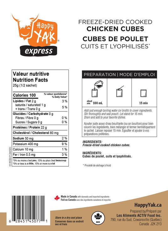 Happy Yak Freeze-Dried Meal Pouches