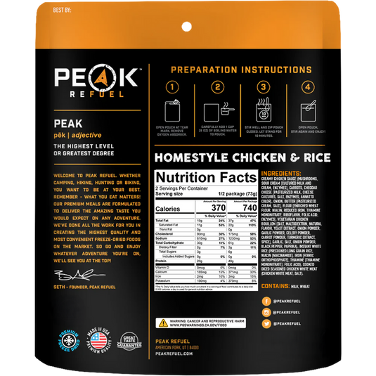 Peak Refuel Meal Pouches