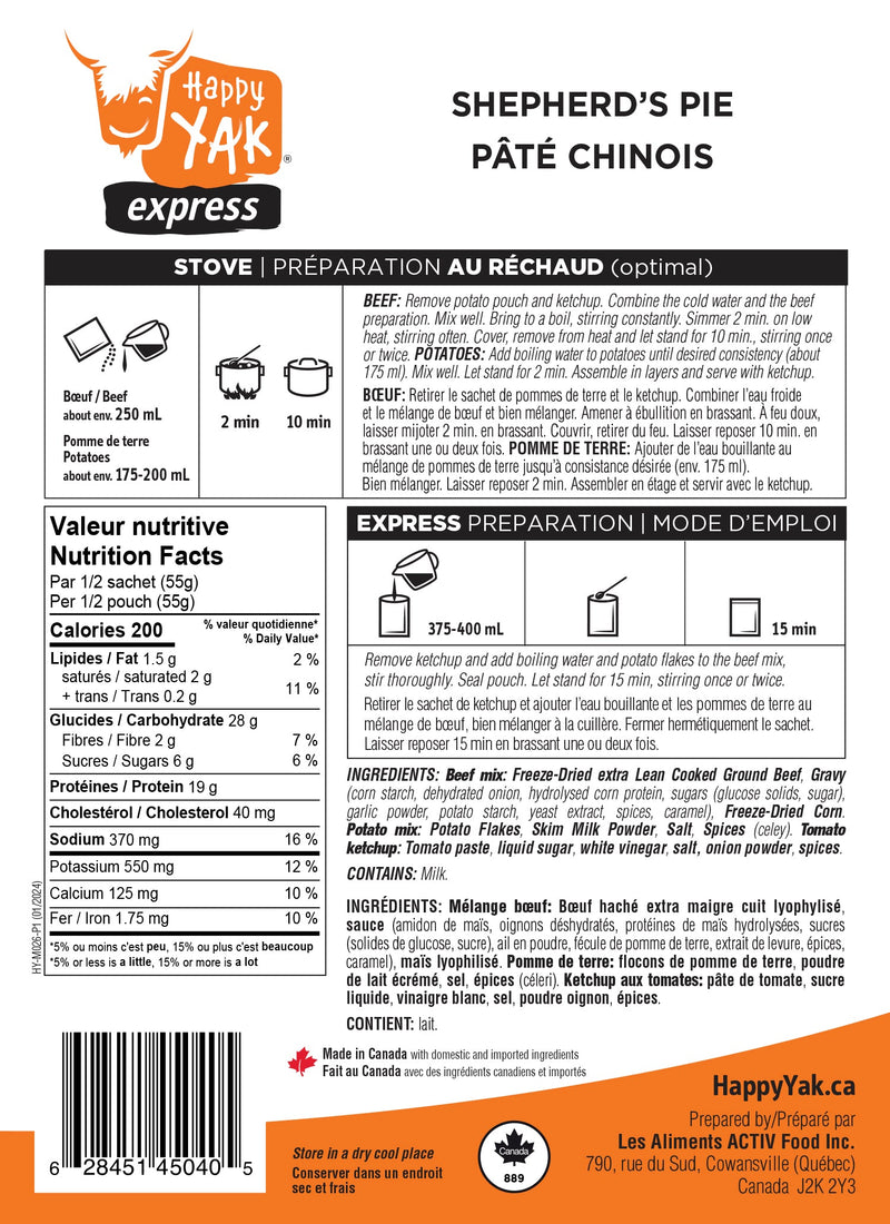 Load image into Gallery viewer, Happy Yak Freeze-Dried Meal Pouches
