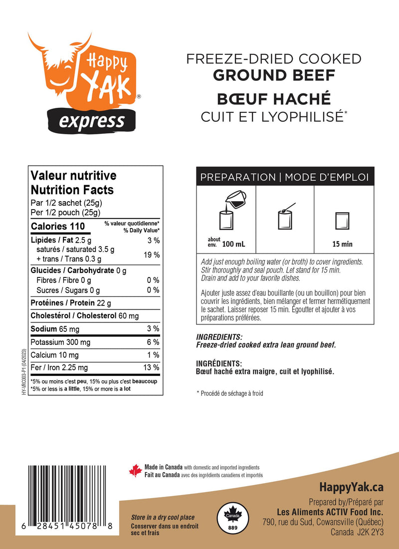 Load image into Gallery viewer, Happy Yak Freeze-Dried Meal Pouches
