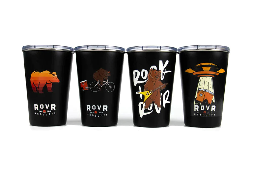 RovR Stainless Steel Printed Cups 4pk