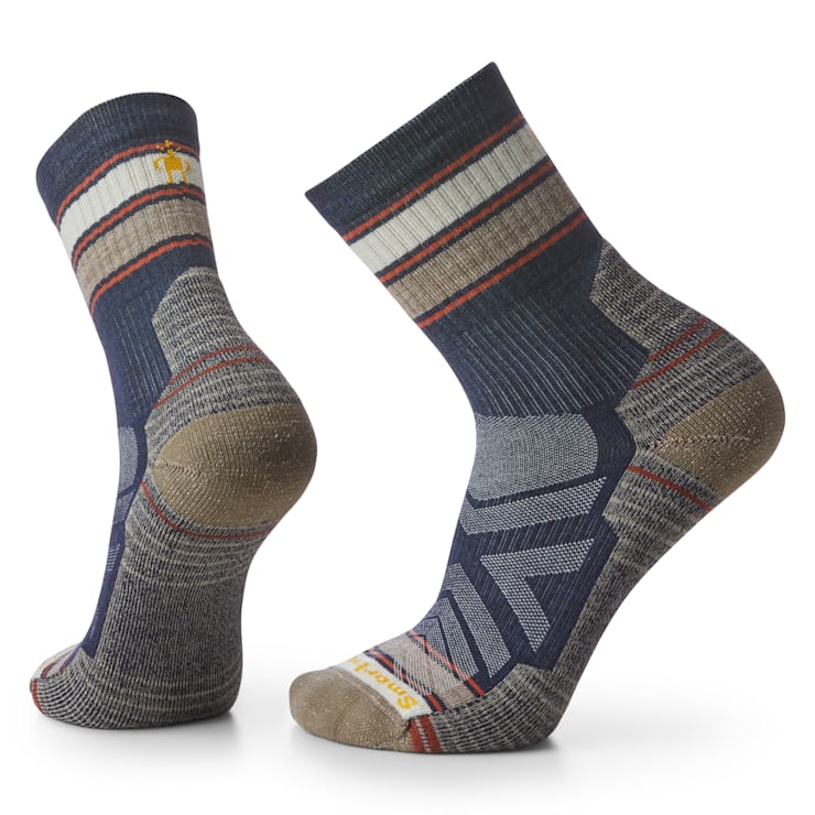 Load image into Gallery viewer, Smartwool Hike Light Cushion Striped Mid Crew Socks
