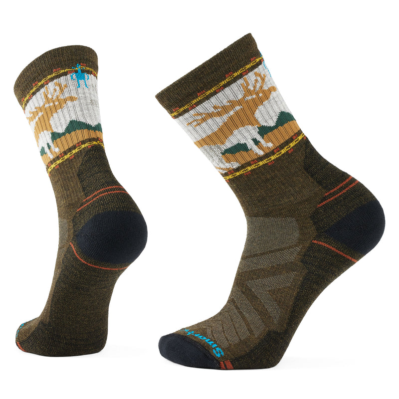Load image into Gallery viewer, Smartwool Hike Light Cushion Mountain Moose Crew Socks
