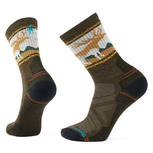 Smartwool Hike Light Cushion Mountain Moose Crew Socks