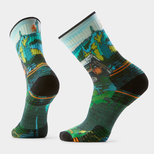 Smartwool Hike Targeted Cushion Trail Trekker Print Crew Socks