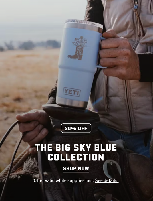 20% OFF YETI BIG SKY BLUE