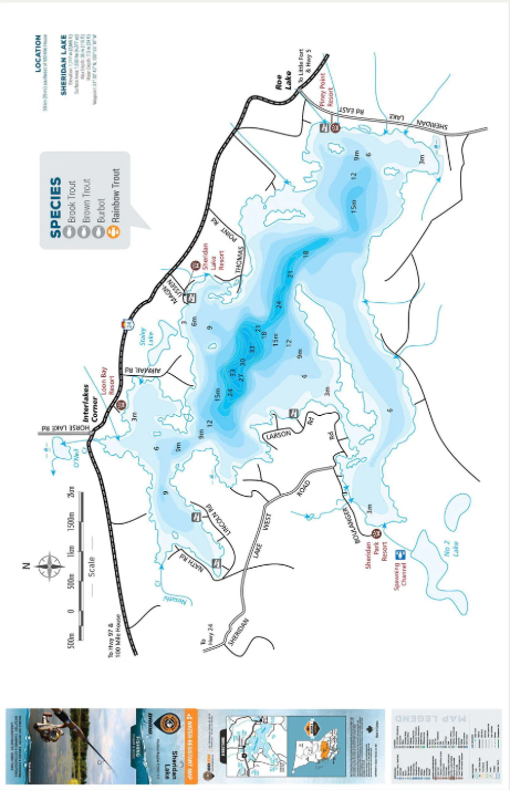 Backroad Mapbooks Sheridan Lake Cariboo Region Fishing Bathymetric Chart