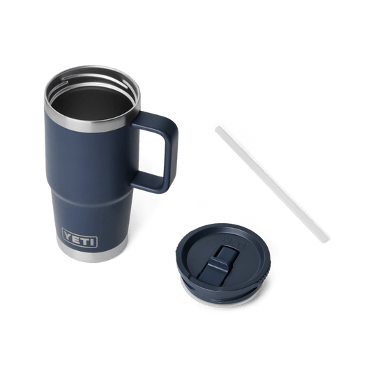 YETI Rambler 20 oz Travel Mug w/ Colour-Matched Straw Lid