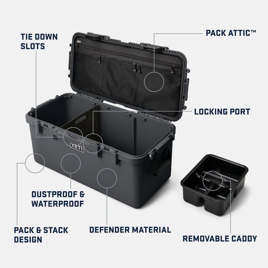 YETI LoadOut GoBox 60 Gear Case [Oversized Item; Extra Shipping Charge*]