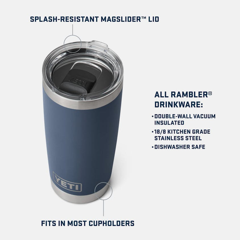 Load image into Gallery viewer, YETI Rambler 20 oz Tumbler with Magslider
