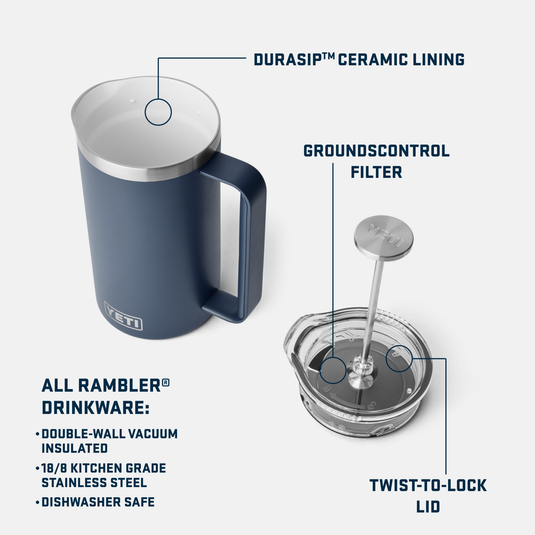 YETI Rambler 64 oz (1.9L) French Press