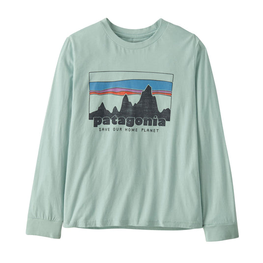Patagonia '73 Skyline: Virtually Blue Kids' Long-Sleeved Graphic T-Shirt