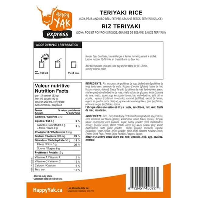 Load image into Gallery viewer, Happy Yak Freeze-Dried Meal Pouches
