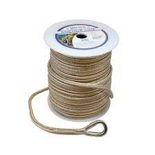Sea Dog Line Premium Double Braided Nylon Anchor Line Gold/White, 3/8