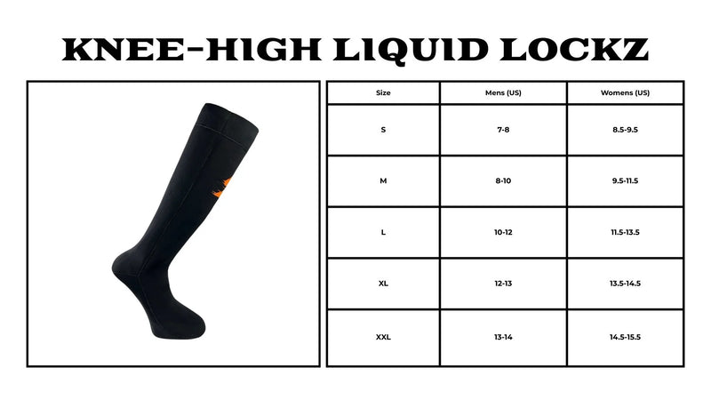 Load image into Gallery viewer, Backcountry Skinz Neoprene Waterproof Knee High Liquid Lockz Socks
