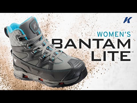 Load and play video in Gallery viewer, Korkers Women&#39;s Bantam Lite w/Felt and Vibram Kling-on Soles
