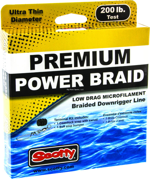 Scotty 2701K Premium Braided Downrigger Line 200Lb 300Ft Spool w/Kit