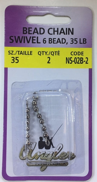 Load image into Gallery viewer, Angler Bead Chain swivel, 6 bead
