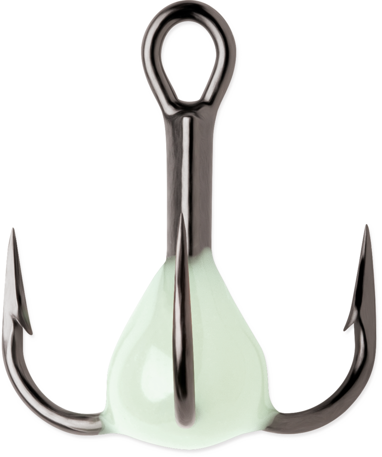 VMC -  Glow Treble Hooks 2Pk