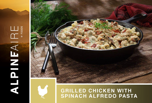 AlpineAire Grilled Chicken Spinach Alfredo Pasta