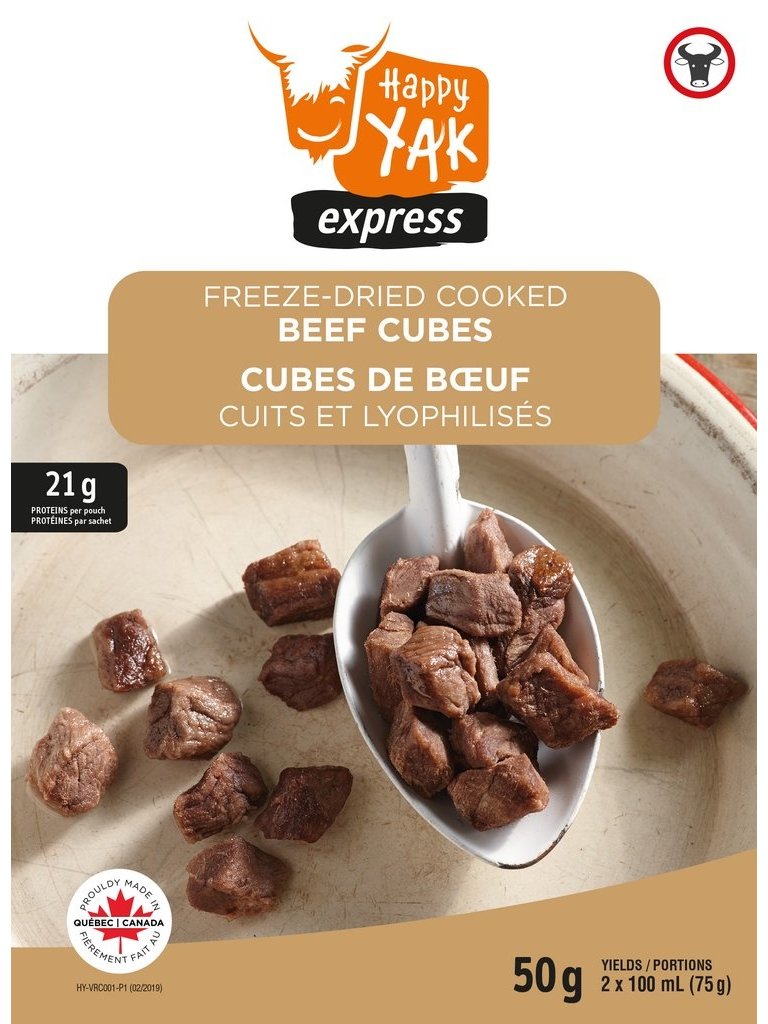 Happy Yak Freeze-Dried Cooked Beef Cubes