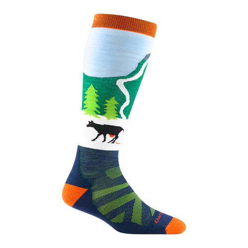Darn Tough Snow - Kids Pow Cow Over-the-Calf Midweight Ski & Snowboard Sock