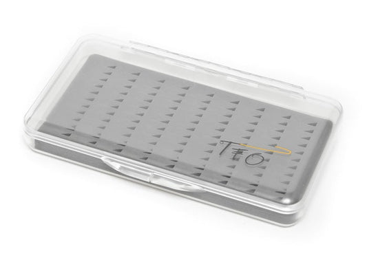 TFO Clear Fly Box with Slit Foam Holds 120 Flies